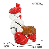 गैलरी व्यूवर में इमेज लोड करें, Webelkart Polyresin Lord Ganesha Musician Showpiece, 4.50 IN, Red, Multicolour, 3 Piece