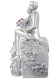 Load image into Gallery viewer, JaipurCrafts Resin Romantic Valentine Love Couple Statue, 12 CM, Silver, 1 Piece JaipurCrafts