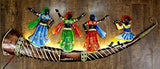 Load image into Gallery viewer, JaipurCrafts Rajasthani Folk Dance Scene Wrought Iron Wall Hanging with LED Lights (121 cm x 3 cm x 46 cm)- Very Big Size JaipurCrafts