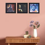 Load image into Gallery viewer, JaipurCrafts Gautam Buddha Set of 3 Framed UV Digital Reprint Painting (Wood, Synthetic, 26 cm x 76 cm)