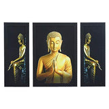 Load image into Gallery viewer, JaipurCrafts Modern Lady Set of 3 Large Framed UV Digital Reprint Painting (Wood, Synthetic, 36 cm x 61 cm)