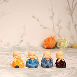 Load image into Gallery viewer, JaipurCrafts Car Ornament, Kung Fu Cartoon Little Monk Doll Decoration Auto Dashboard Car Toy, 4 Pcs/Set