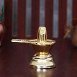 Load image into Gallery viewer, Webelkart Gold Plated Small Shiv Ling, Shivling for Pooja, Brass Idol for Home, Showpieces for Home Decor, Gift for Housewarming JaipurCrafts