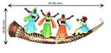 गैलरी व्यूवर में इमेज लोड करें, JaipurCrafts Rajasthani Folk Dance Scene Wrought Iron Wall Hanging with LED Lights (121 cm x 3 cm x 46 cm)- Very Big Size JaipurCrafts