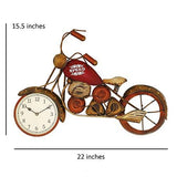 गैलरी व्यूवर में इमेज लोड करें, JaipurCrafts Designer Sports Bike Shaped Iron Wall Clock (15.50 in x 22 inch) JaipurCrafts