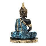 Load image into Gallery viewer, Webelkart Resin Sitting Buddha Idol Statue, 10 IN, Sky Blue And Black, 1 Piece