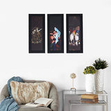 Load image into Gallery viewer, JaipurCrafts Radha Krishna Set of 3 Large Framed UV Digital Reprint Painting (Wood, Synthetic, 41 cm x 53 cm) JaipurCrafts