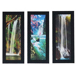 Load image into Gallery viewer, JaipurCrafts Waterfall Set of 3 Large Framed UV Digital Reprint Painting (Wood, Synthetic, 41 cm x 53 cm)