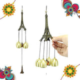 Load image into Gallery viewer, Webelkart Premium Combo of Rakhi Gift for Brother and Bhabhi and Kids with Eiffel Tower Wind Chimes, Rakshabandhan Gifts for Bhai Sister - Fancy Rakhi with Eiffel Tower Wind Chimes