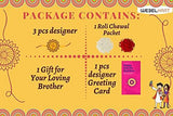 Load image into Gallery viewer, Webelkart Premium Combo of Rakhi Gift for Brother and Bhabhi and Kids with Premium Lord Krishna showpiece, Rakshabandhan Gifts for Bhai Sister - Fancy Rakhi with Premium Showpiece