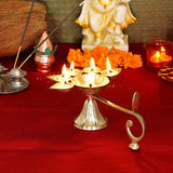 Load image into Gallery viewer, Webelkart Brass 5 Deepak Set (Paanch Diya) for Puja and Diwali Home Decoration JaipurCrafts