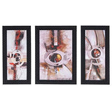 Load image into Gallery viewer, JaipurCrafts Modern Art Set of 3 Large Framed UV Digital Reprint Painting (Wood, Synthetic, 36 cm x 61 cm) JaipurCrafts