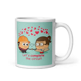 गैलरी व्यूवर में इमेज लोड करें, Webelkart®️ Valentine&#39;s Gift Combo of Lets Complete The Circuit Coffee Mug with 1 Golden Rose with Gift Box and 1 Couple Showpiece and 1 Massage Bottle Set