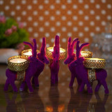 गैलरी व्यूवर में इमेज लोड करें, Webelkart Cute Christmas Reindeer Tealight Holder - 5 pc (Pink) Reindeer Shaped tealight Holder, Diwali Gift, Diwali Lights, Diwali tealight JaipurCrafts