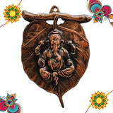 Load image into Gallery viewer, Webelkart Premium Combo of Rakhi Gift for Brother and Bhabhi and Kids with Lord Ganesha On Creative Leaf Hanging, Rakshabandhan Gifts for Bhai Sister