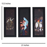 Load image into Gallery viewer, JaipurCrafts Radha Krishna Set of 3 Large Framed UV Digital Reprint Painting (Wood, Synthetic, 41 cm x 53 cm) JaipurCrafts