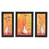 Load image into Gallery viewer, JaipurCrafts Flower Set of 3 Large Framed UV Digital Reprint Painting (Wood, Synthetic, 36 cm x 61 cm)