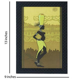 Load image into Gallery viewer, JaipurCrafts Trible Lady Large Framed UV Digital Reprint Painting (Wood, Synthetic, 23 cm x 33 cm) JaipurCrafts