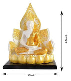 Load image into Gallery viewer, JaipurCrafts Unique Spiritual Ceremic Goutam Budda Showpiece for Home Décor (Golden, 7.50 inch) JaipurCrafts