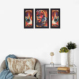 गैलरी व्यूवर में इमेज लोड करें, JaipurCrafts Waterfall Set of 3 Large Framed UV Digital Reprint Painting (Wood, Synthetic, 36 cm x 61 cm)