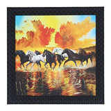 Load image into Gallery viewer, JaipurCrafts Running Horse Framed UV Digital Reprint Painting (Wood, Synthetic, 30 cm x 30 cm) JaipurCrafts