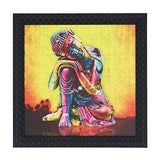 Load image into Gallery viewer, JaipurCrafts Gautam Buddha Framed UV Digital Reprint Painting (Wood, Synthetic, 30 cm x 30 cm) JaipurCrafts