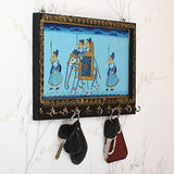 Load image into Gallery viewer, JaipurCrafts Wooden Rajasthani Hand Painted 9 Hooks Hanging Key Holder - Multi (12 x 7 in) JaipurCrafts