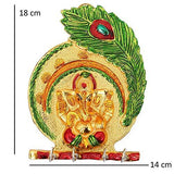 Load image into Gallery viewer, Webelkart Lord Ganesha Meenakari Mor Pankh Key Stand Key Holder for Home &amp; Office (Genuine) (18.00 X 14.00 cm, Aluminium) JaipurCrafts