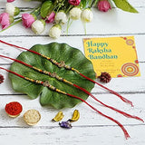 Load image into Gallery viewer, Webelkart Combo Of 3 Rakhi For Brother, Bhaiya, kids and Bhabhi with Beautiful Rakshabandhan Greetings Card/Bhabhi Lumba Rakhi/Krishna Rakhi/Rakhi Gifts