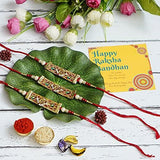 Load image into Gallery viewer, Webelkart Combo Of 3 Rakhi For Brother, Bhaiya, kids and Bhabhi with Beautiful Rakshabandhan Greetings Card/Bhabhi Lumba Rakhi/Krishna Rakhi/Rakhi Gifts