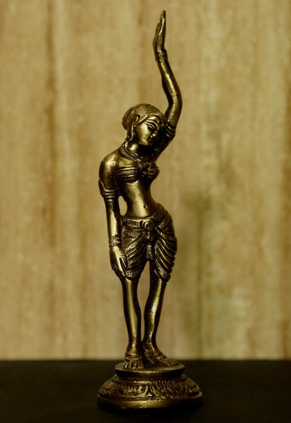 JaipurCrafts Brass Dancing Lady Statue, 6x 3 x 2.5 Inches, Gold, 1 Piece,  Brass European Figures, Brass Figures, Brass Sculpture, पीतल की मूर्ति -  Ananta Enterprises, Jaipur