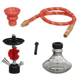 Load image into Gallery viewer, JaipurCrafts Premium Designer Red Golden Matki Astra Hookah Set (12.50 Inch)