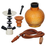 गैलरी व्यूवर में इमेज लोड करें, JaipurCrafts Premium Designer Orange Bombino Style Hookah Set (13 Inches)-JaipurCrafts