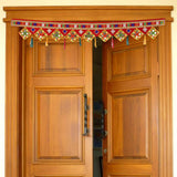 गैलरी व्यूवर में इमेज लोड करें, Webelkart Premium Traditional Art Handmade Door Bandarwal toran for Home Main Door/Entrance Door/Home Temple and Diwali Decorations ( Red, Pack of 1)