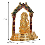 Load image into Gallery viewer, Webelkart Premium Lord Ganesha Gold Plated Statue - Idol for Car Dashboard, Home, Office Décor, Gifting Decorative Showpiece, Temple Gift (Aluminium, Golden)-4 x 3.2 in