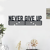 गैलरी व्यूवर में इमेज लोड करें, Webelkart Designer &quot;Never Give Up&quot; MDF Cutout Ready to Hang Home Décor Wall Art - 14 &quot; x 4&quot;