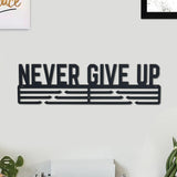 गैलरी व्यूवर में इमेज लोड करें, Webelkart Designer &quot;Never Give Up&quot; MDF Cutout Ready to Hang Home Décor Wall Art - 14 &quot; x 4&quot;