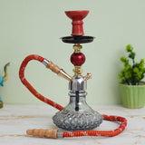 Load image into Gallery viewer, JaipurCrafts™️ Premium Designer Matki Crystal Football Style Hookah Set ( 12 Inches, Red)