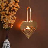 गैलरी व्यूवर में इमेज लोड करें, Webelkart Premium Heart Shape Hanging tealight Candle Holder for Home and Diwali Decorations| Diwali Candle Holder| Diwali Decor Items ( Iron, 13 Inches)